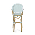 Barstool Teal Wicker