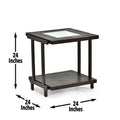 Terrell 3 Piece Table Set Brown Brown Wood