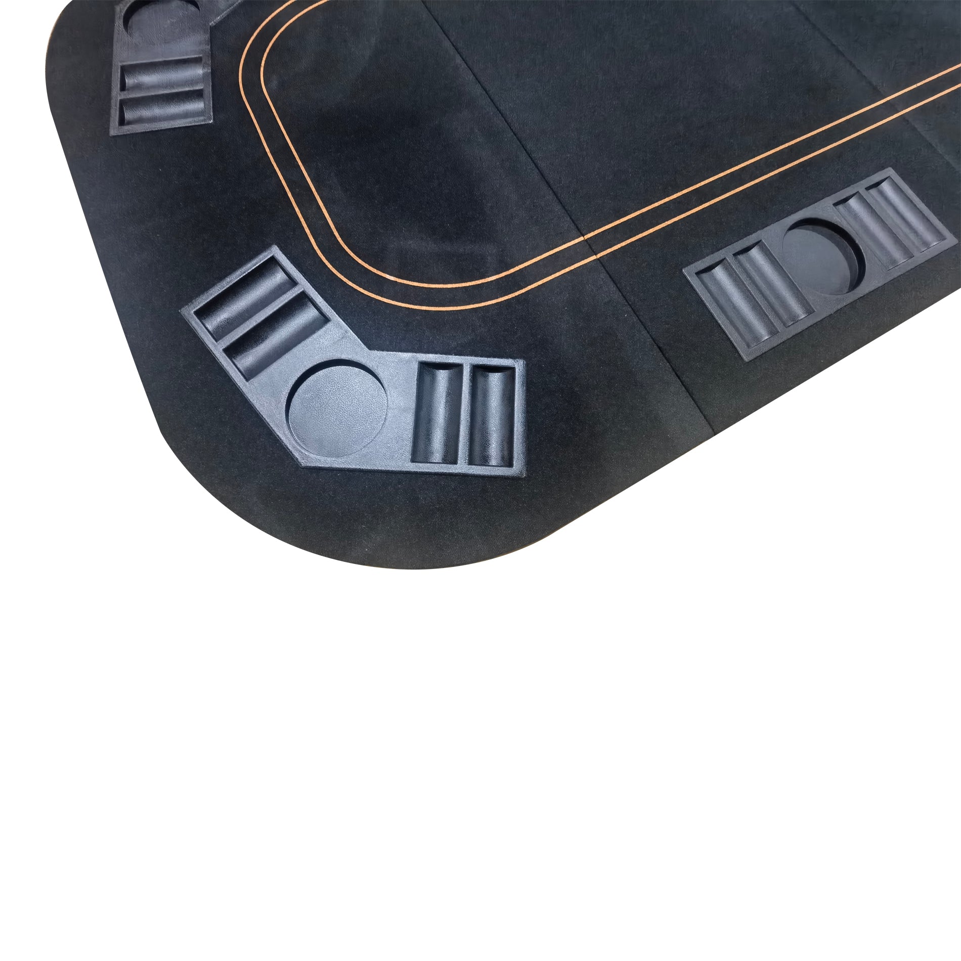 63" Folding Poker Tabletop For Table Games Blackjack Black Felt With Carrying Bag Black Primary Living Space Modern Mdf