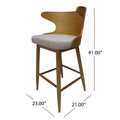 Bar Chair Light Beige Fabric