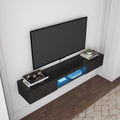 Floating Tv Stand Wall Mounted With 20 Color Leds,63