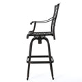 Waterbury Cast Barstool Copper Mildew Resistant Cushion Garden & Outdoor Antique,Casual,Classic Metal