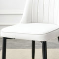 Table And Chair Set.The Table Has A Glass Top With Imitation Marble Pattern Stickers And Stainless Steel Golden Legs. Paried With Chairs With Pu Artificial Leather Backrest Cushions And Black Legs. White Gold Seats 8 Glass Metal