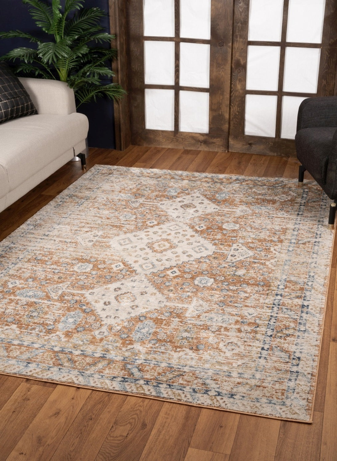 Noble Gc Gen7004 Rust 2 Ft. X 3 Ft. Area Rug Rust Polyester