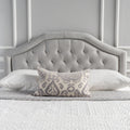 Queen&Full Sized Headboard Queen Light Grey Fabric