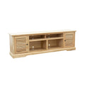 83 Inch Tv Stand Console For Tvs Up To 95 Inches, No Assembly Required, Natural Finish Natural 90 Inches Or Larger Wood