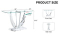 Modern Minimalist Rectangular Glass Table With 0.39 