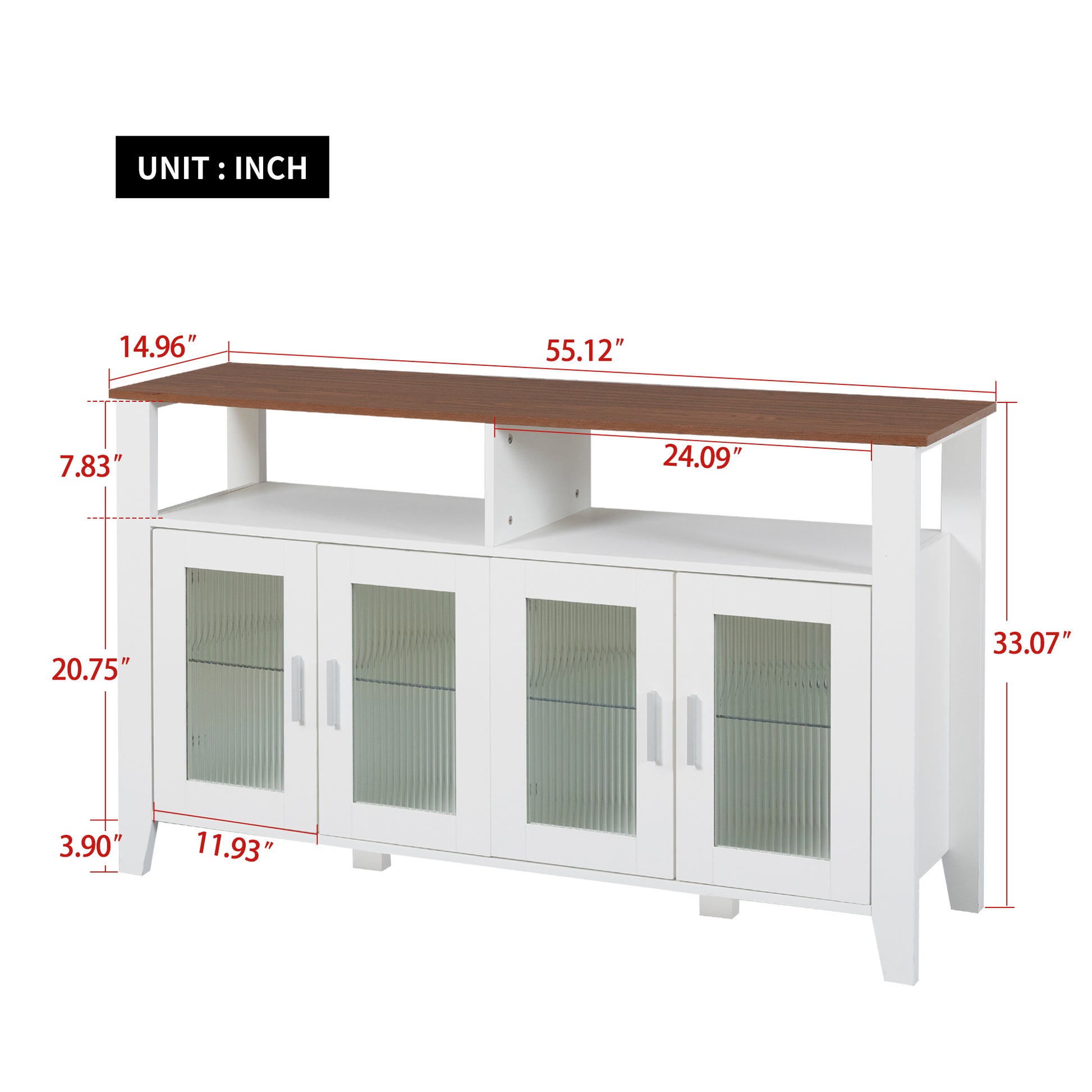 Drawerdresser Cabinet,Barcabinet,Buffetsideboard,Storagecabinet,Buffet Server Console Tablestorge,Changhong Glass Door,Toughened Glass Shelf,Fordining Room,Living Room,Kitchenhallway,Color:White Brown 5 Or More Spaces Brown Antique White Primary Living