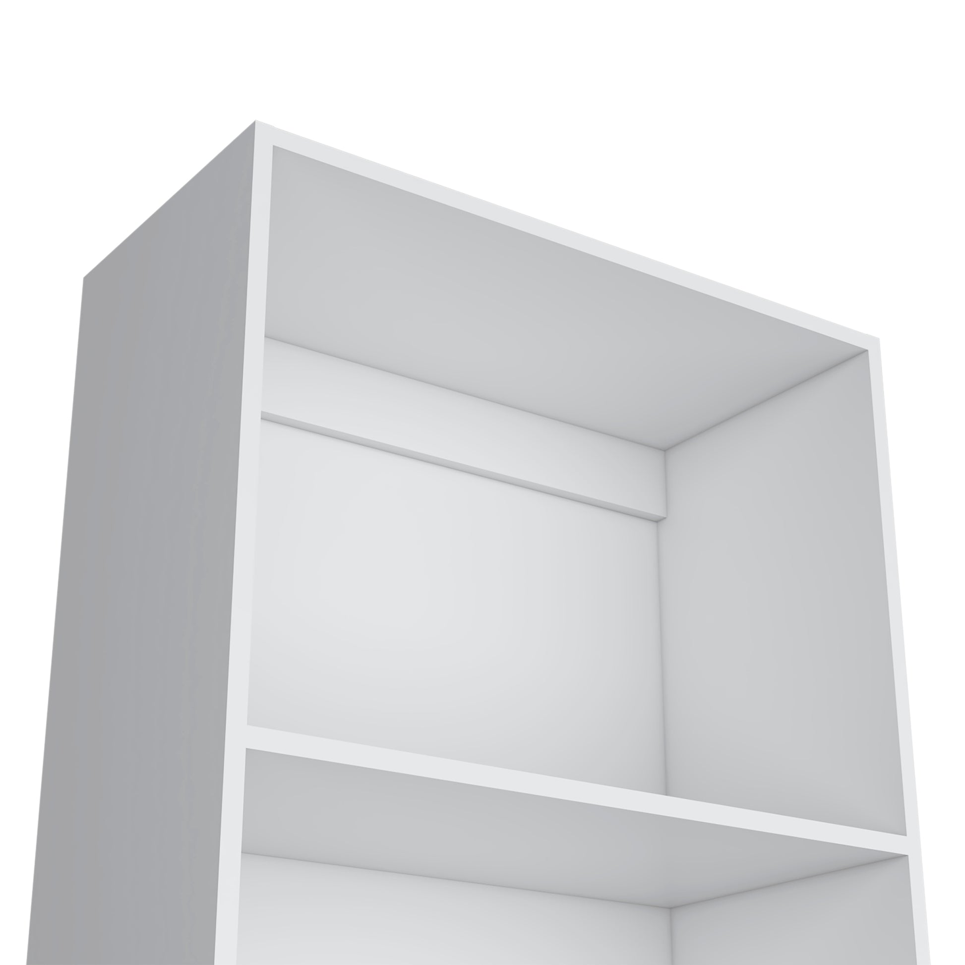 Sutton Bookcase With Tier Storage Shelves White Particle Board Engineered Wood