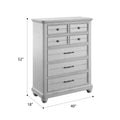 Mariano Gray 7 Drawer Chest Gray Engineered Wood