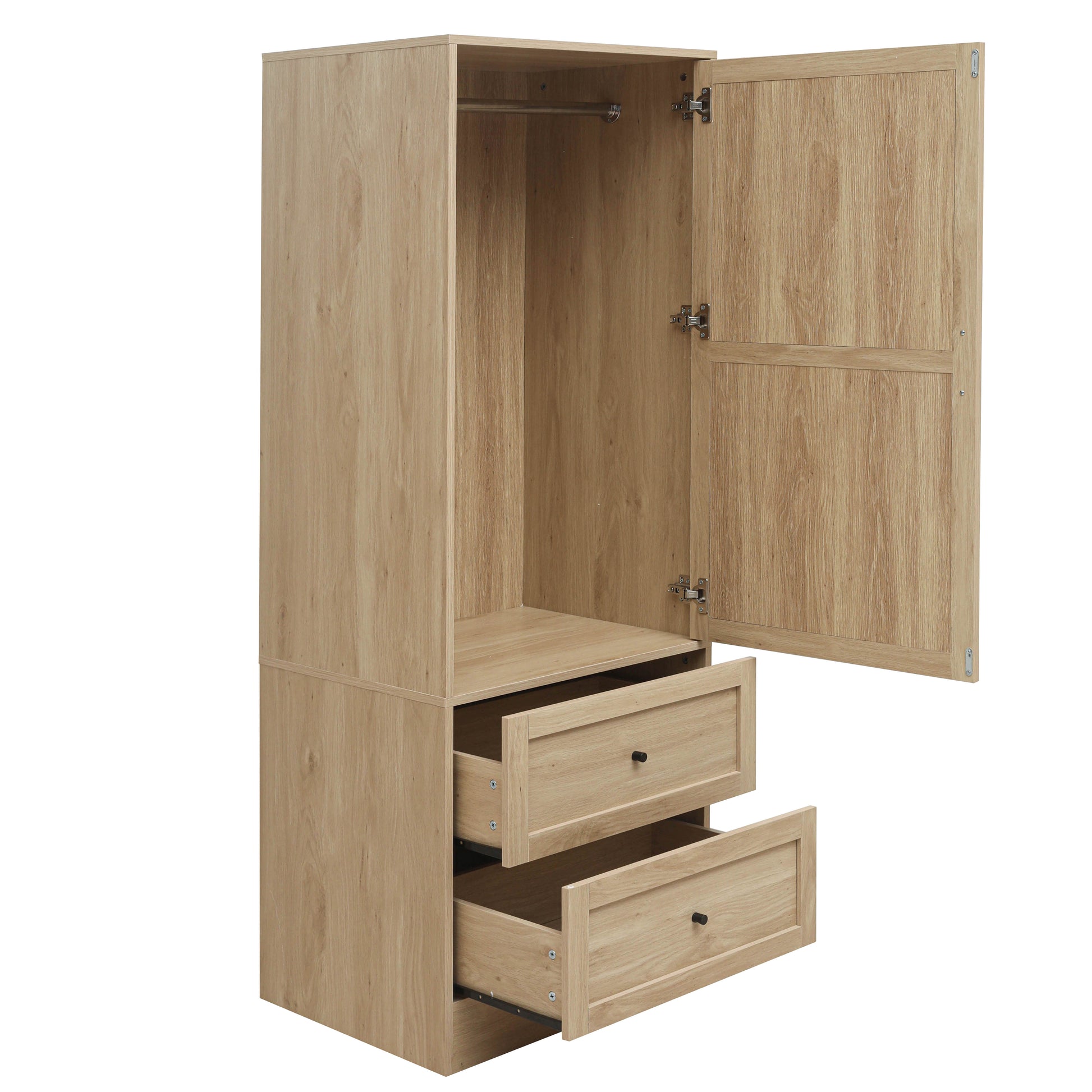 Hall Tree, Storage Cabinet, Suitable For Living Room, Entryway, Bedroom Natural Mdf