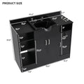 Shampoo Backwash Station For Salons,Salon Station With Shampoo Bowl & Storage Layer, Drawer,10V Outlets, Usb Port, Faucet Sprayer, Salon Equipment For Spa Beauty Black Classic,Modern Abs Steel Q235