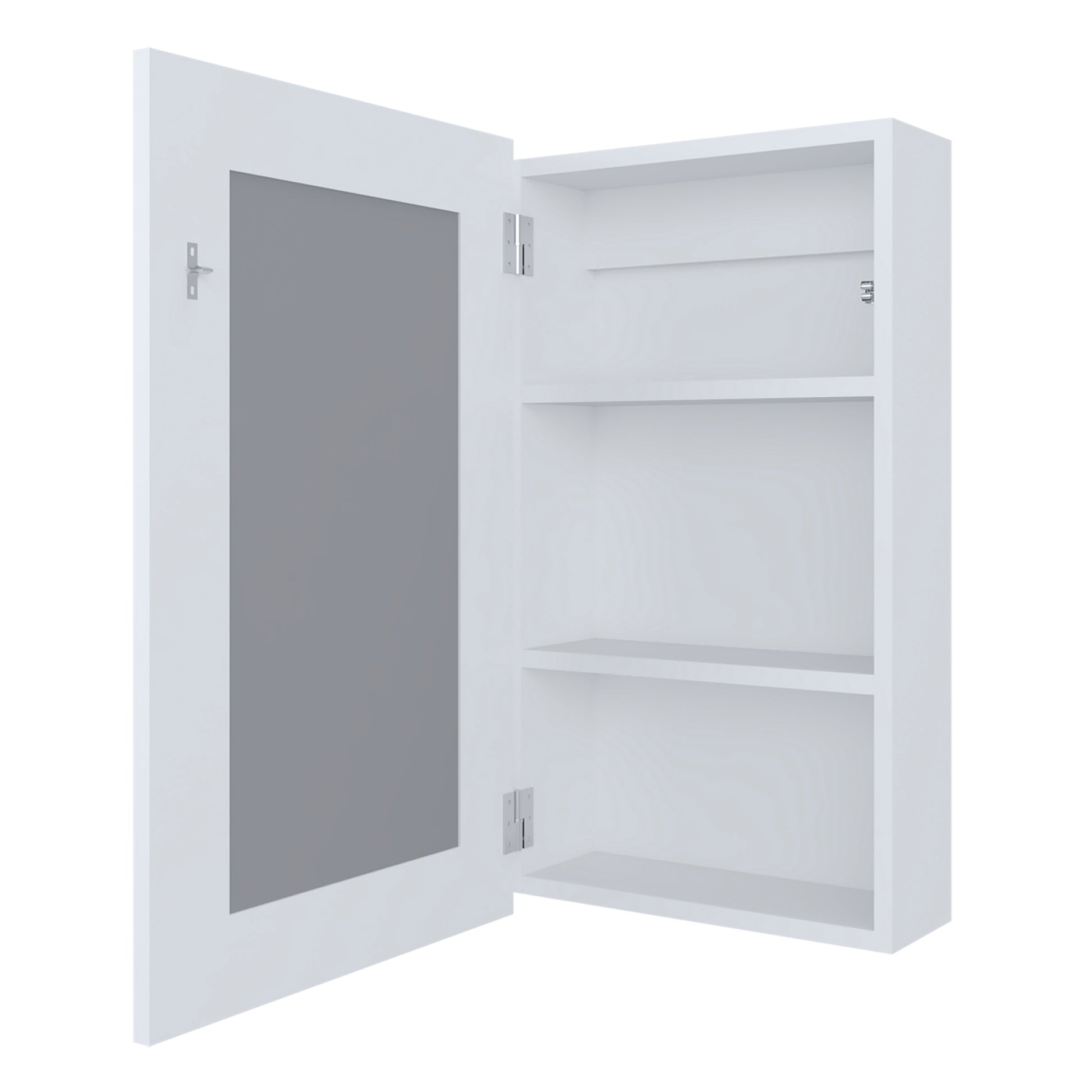 Parks Medicine Cabinet With Included Mirror, White White 1 3 24 To 31 In Mirror Included Bathroom Wall Mounted Modern 5 10 Inches Particle Board Melamine