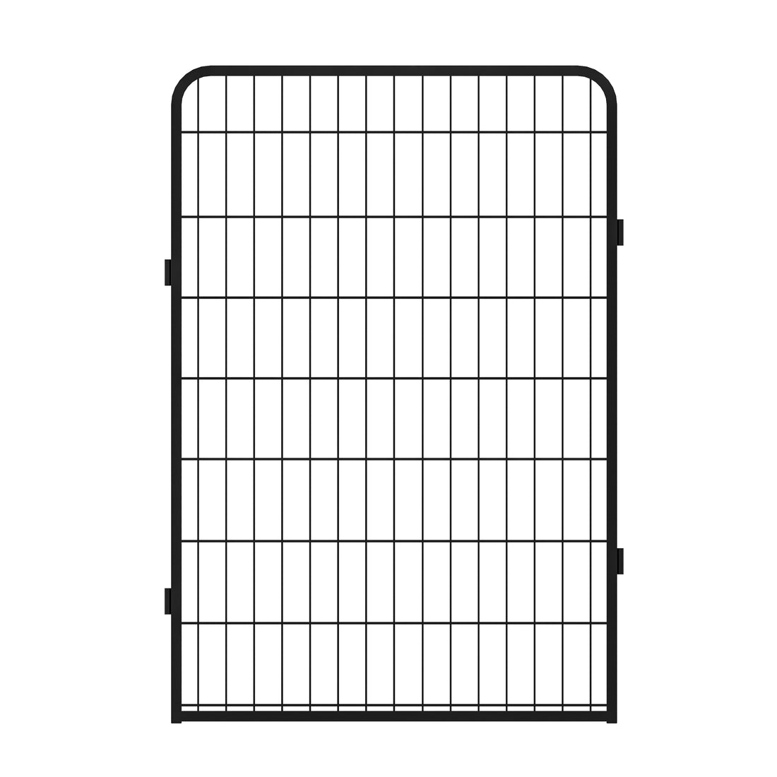 6 Panels Heavy Duty Metal Playpen With Door,39.37"H Dog Fence Pet Exercise Pen For Outdoor, Indoor Black Metal