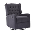 Coolmore Rocking Recliner Chair,360 Degree Swivel Nursery Rocking Chair,Glider Chair,Modern Small Rocking Swivel Recliner Chair For Bedroom,Living Room Chair Home Theater Seat Dark Gray Dark Gray Linen