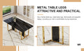 Table And Chair Set. Modern Dining Table With Mdf Top And Beautiful Mdf Legs. Equipped With Comfortable Pu Chairs And Metal Legs. Suitable For A Wide Range Of Decorative Styles. Black,Light Gray Seats 6 Mdf