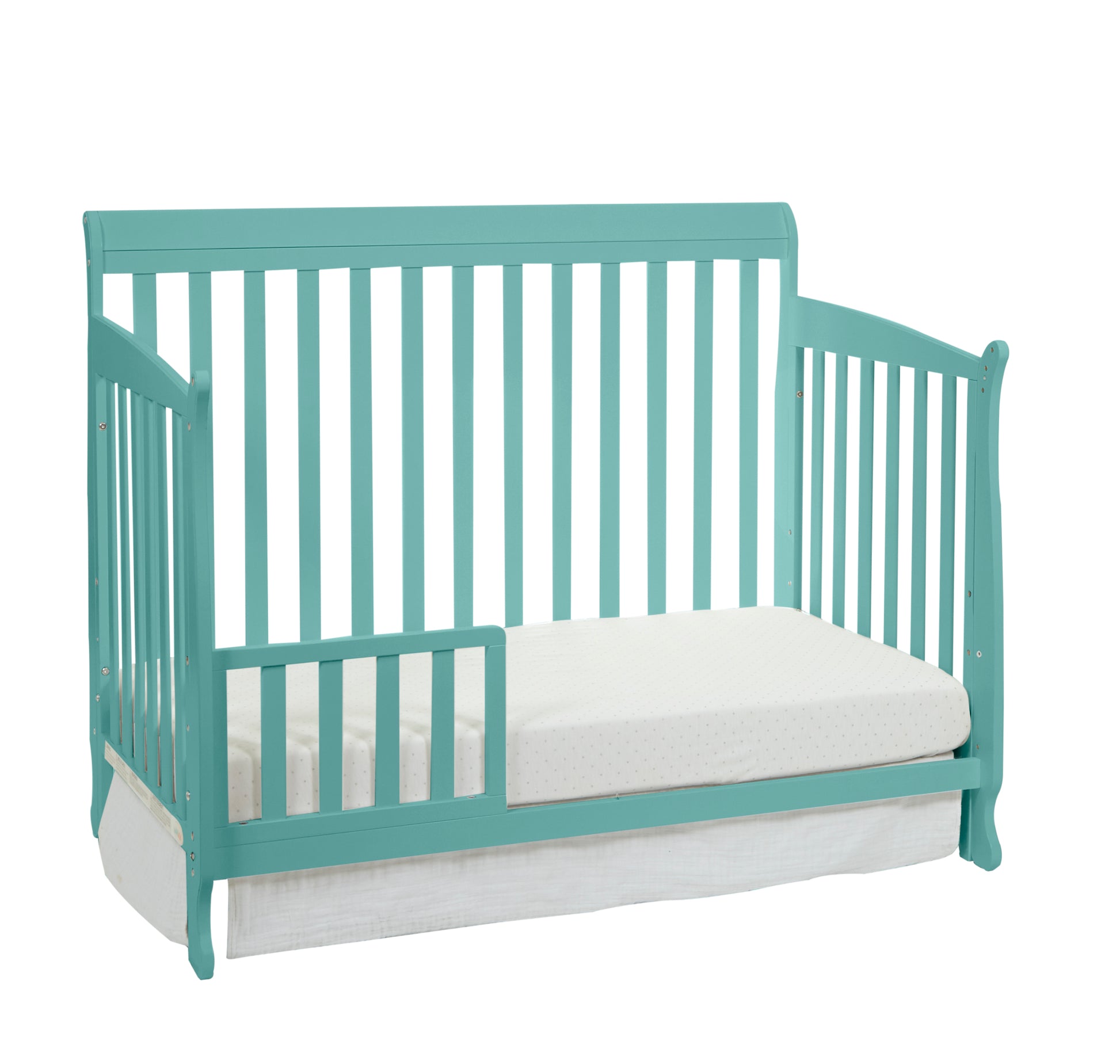 Riley 4 In 1 Convertible Crib Turquoise Turquoise Wood