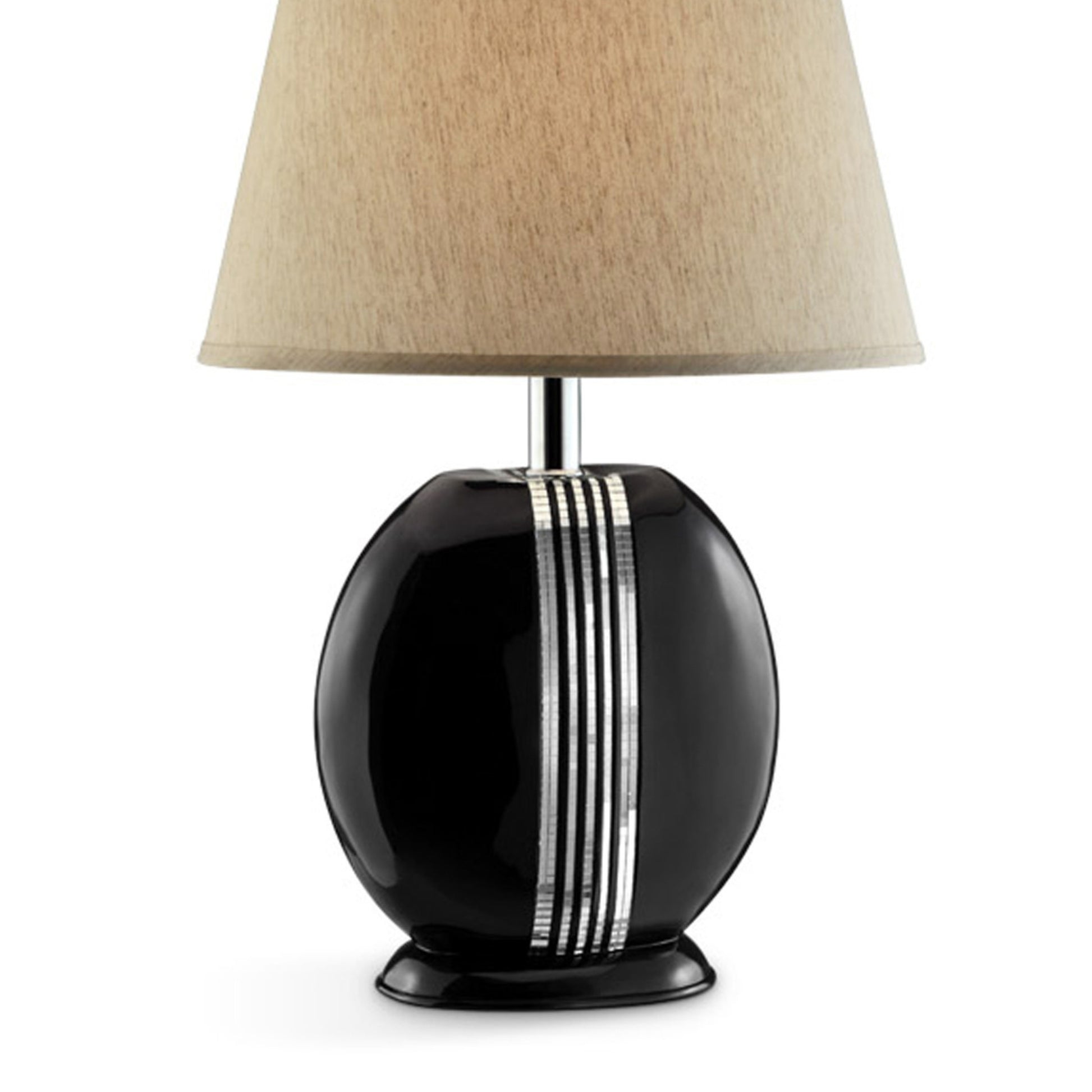 28" Tall Polyresin Table Lamp "Obsidian" With Dark Espresso Finish, Fabric Shade Espresso Metal