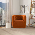 Delaney Burnt Orange Velvet Swivel Chair Burnt Orange,Orange Velvet Foam Solid Wood,Velvet