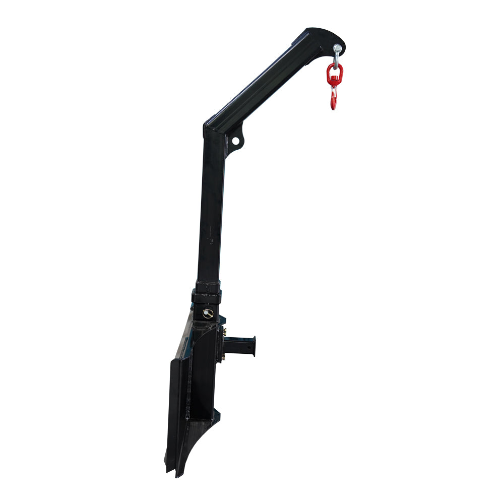 Skid Steer Quick Tach Lift Pole Jib Hoist Crane Black Steel