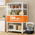 Household Storage Rack, Adjustable Display Rack, Basement Balcony Storage Rack, Carbon Steel Storage Rack, 100Cm * 40Cm * 180Cm, Five Floors White 5 White Etagere Primary Living Space Metal