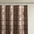 Jacquard Shower Curtain Brown Polyester