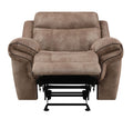 Nashville Glider Recliner Light Brown Light Brown Faux Leather