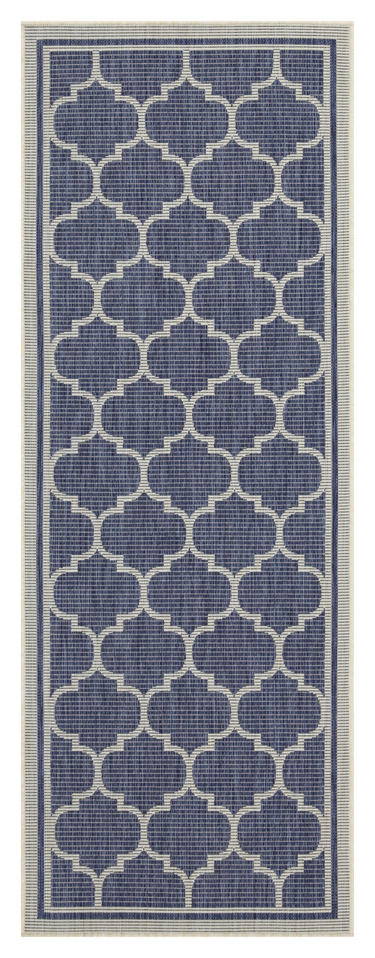 Sunshine Gc Har2004 Blue 2 Ft. 7 In. X 7 Ft. 3 In. Indoor Outdoor Area Rug Blue Polyester Polypropylene