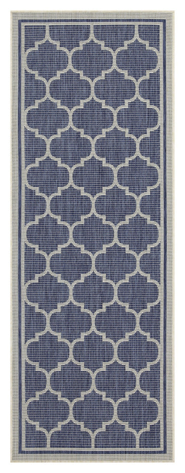 Sunshine Gc Har2004 Blue 2 Ft. 7 In. X 7 Ft. 3 In. Indoor Outdoor Area Rug Blue Polyester Polypropylene