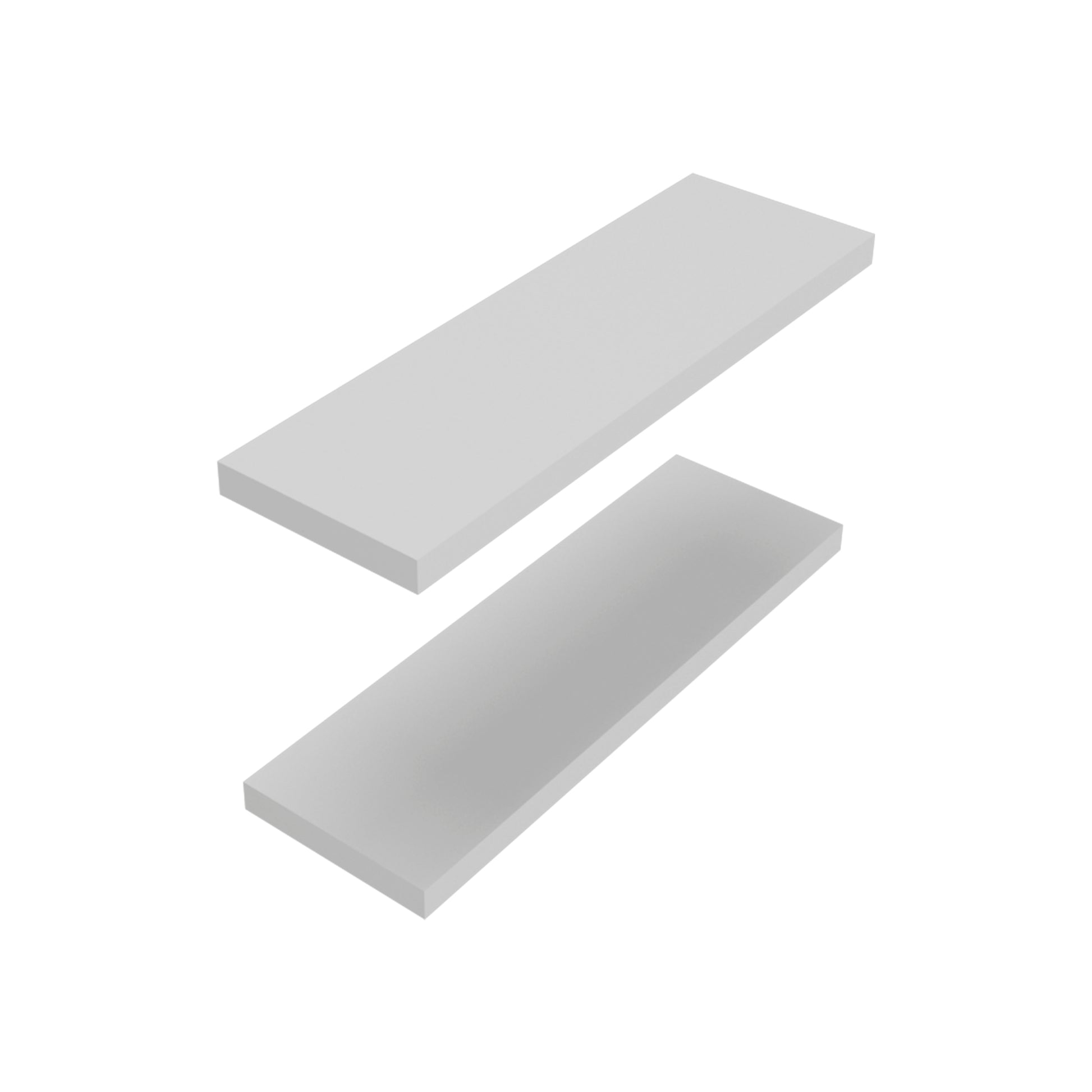Floating Shelf Dallas, Living Room, White White Particle Board Engineered Wood