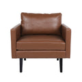 Club Chair Light Brown Pu