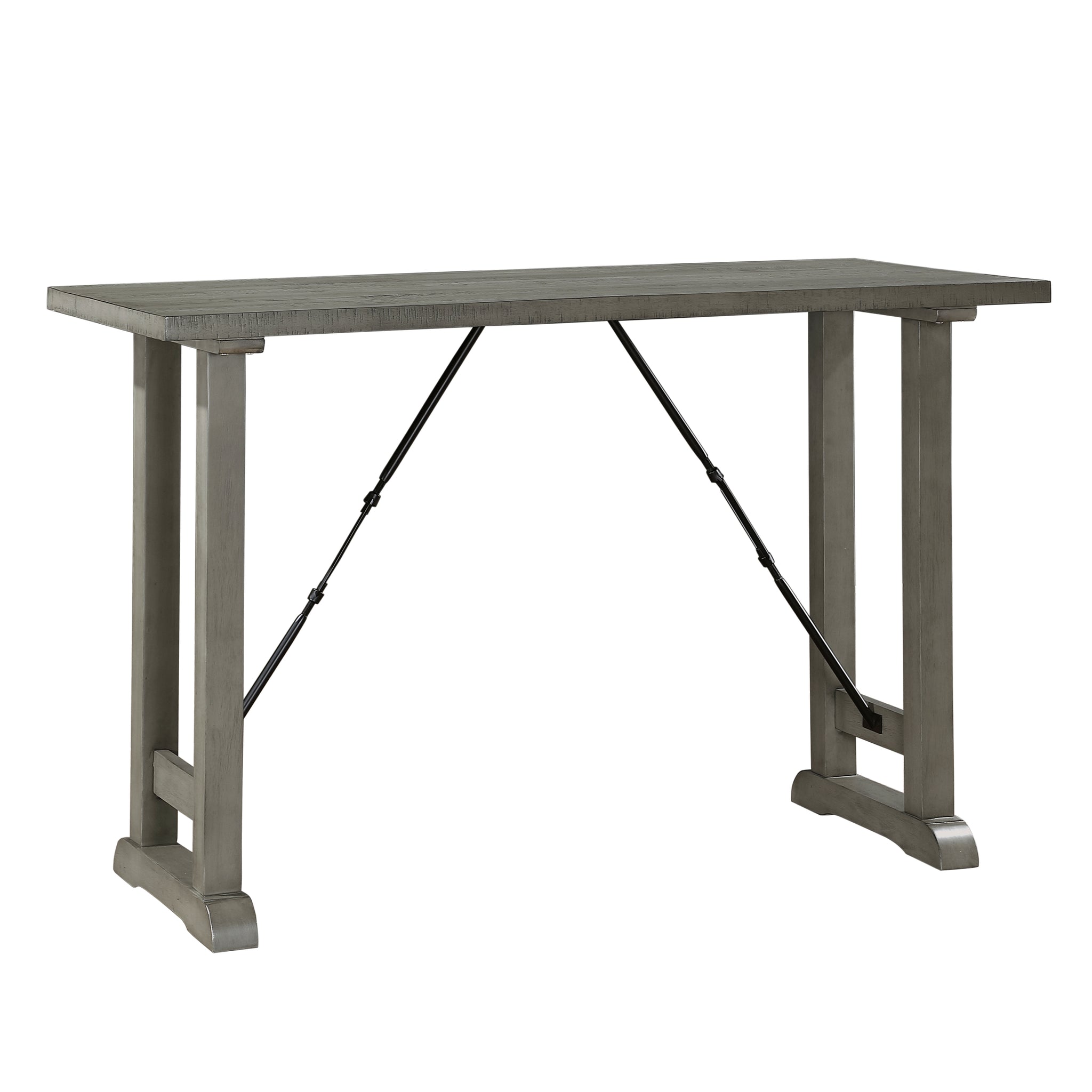 Light Gray Finish Counter Height Table Industrial Design Kitchen Dining Furniture 1Pc Light Gray Seats 4 Dining Room Kitchen & Dining Tables Rectangular Wood