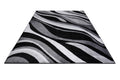 Jersey Area Rugs, Carpets For Livingroom, 5X7 Area Rugs ,1125 Black Grey Rectangle 5&7 Black Grey Contemporary Abstract Polypropylene