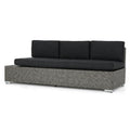 Puerta Left 3 Seater Sofa Black Gray Fabric