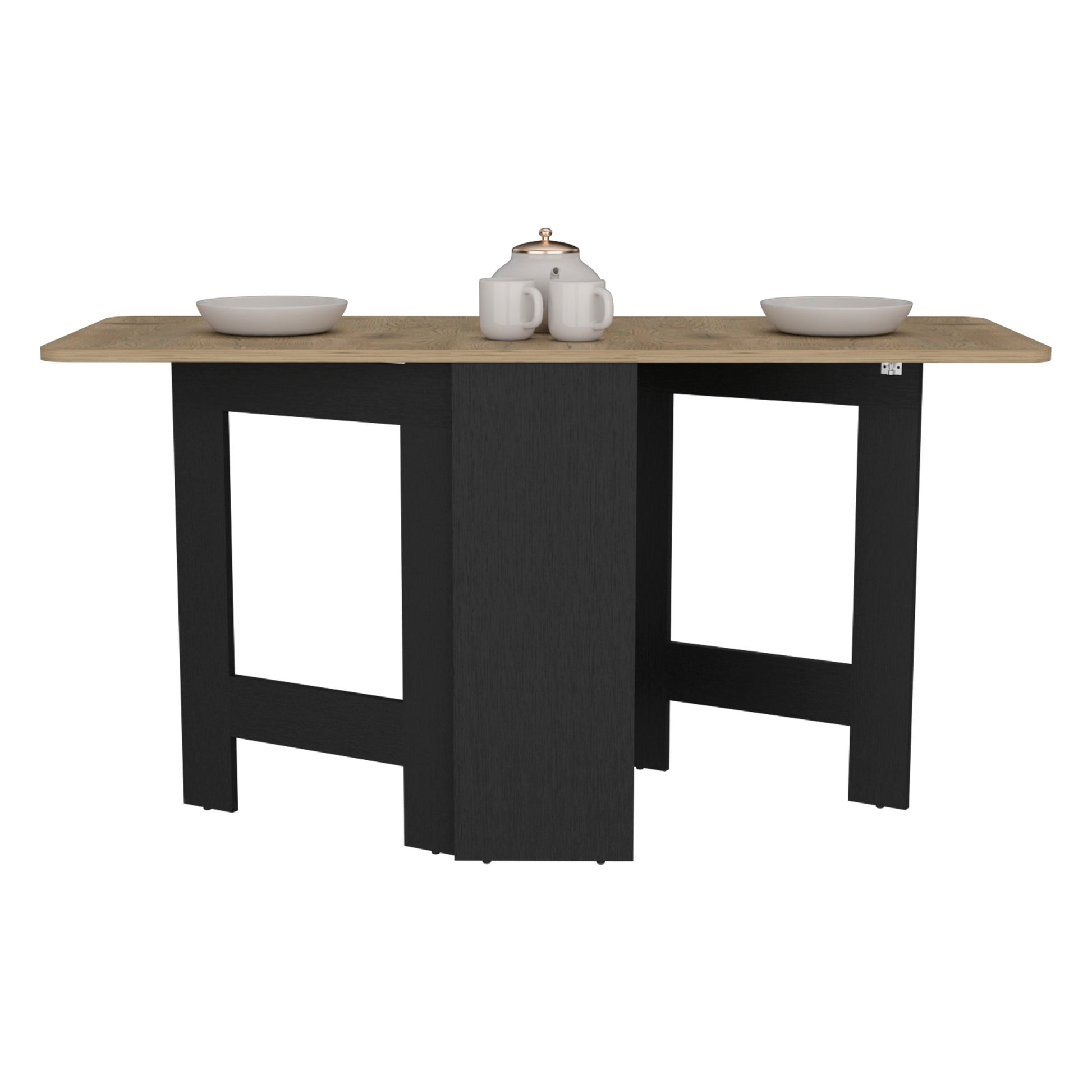 Gateleg Folding Table Space Saving With Compact Design Multicolor Folding Desk Top Dining Room Freestanding Rectangular Desk Rectangular Particle Board Engineered Wood
