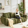 3 Seater 1 Seater Combo Sofa Modern Living Room Sofa, Teddy Sofa, Wooden Frame, 4 Cushions, Apartment Sofa Furniture Green Wood Primary Living Space Pine Foam Fabric 4 Seat