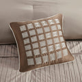 7 Piece Polyester Charmeuse Comforter Set Taupe King King Taupe Polyester