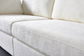 Modular Sofa White Chenille Fabric, Simple And Grand, The Seat And Back Is Very Soft. This Is Also A Knock Down Sofa Creamy White White Chenille Wood Primary Living Space Medium Firm Light Duty Victorian Rectangle Acacia Rolled Arms Chenille 3 Seat