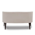 Celine Tufted Settee Accents, Sky Neutral Beige Polyester Beige Foam Polyester