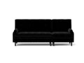 Black Corduroy Sectional Sofa: Convertible 3 Seaters Sofa, L Shaped Sofa, And Bed Black Velvet Metal Primary Living Space Medium Soft Loose Back Pillow Top Arms Foam Fabric Metal 3 Seat