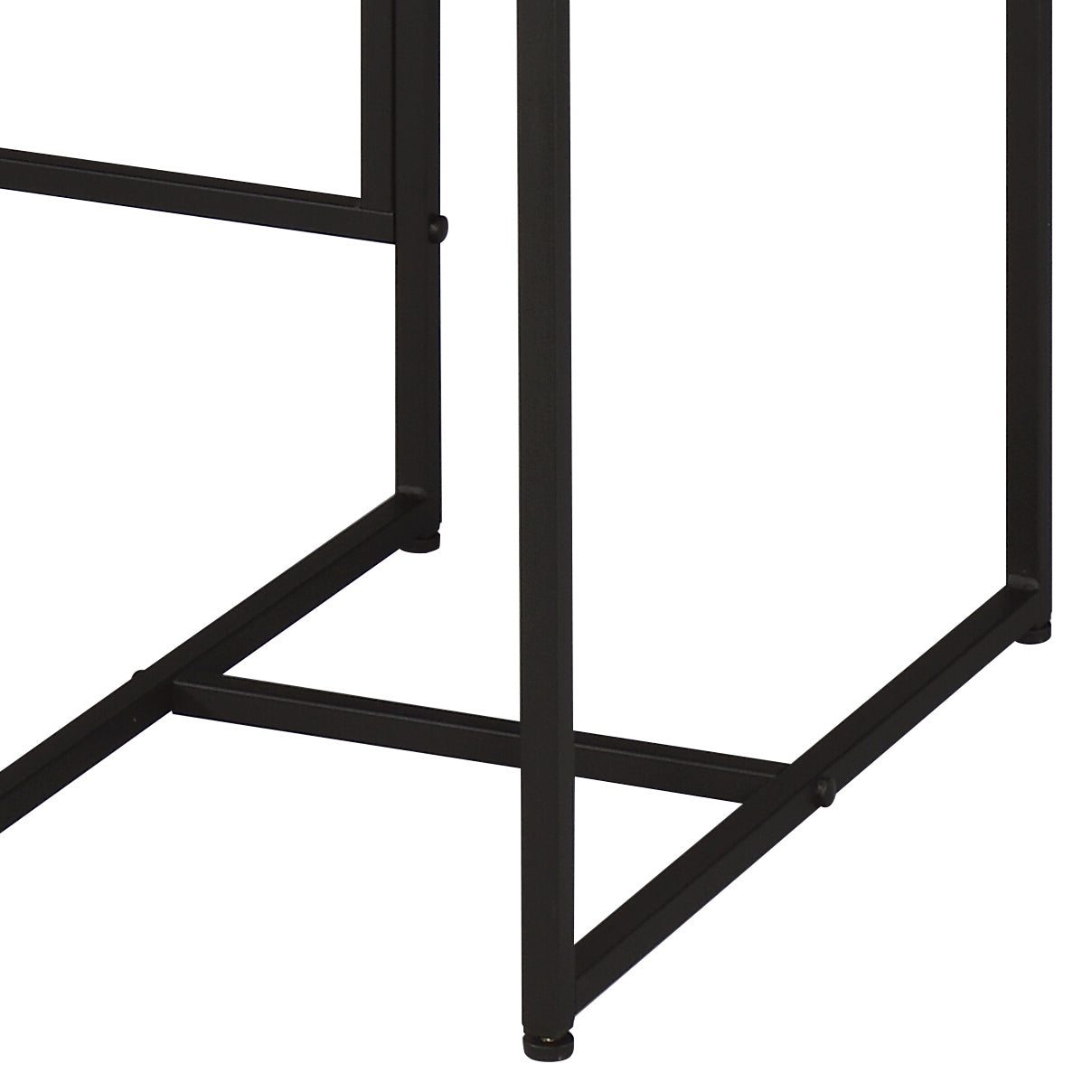 Desirre Rustic Oak & Black Finish Wirting Desk W Usb Port Oak Synthetic Wood