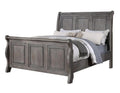 Grey Sleigh Design Headboard Fb 1Pc California King Size Panel Bed Beautiful Wooden Bedroom Furniture Antique Gray Oak Finish Box Spring Required California King Antique Gray,Gray Wood Bedroom