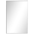 Kleankin Wall Mounted Medicine Cabinet With Mirror, Bathroom Mirror Cabinet Wall Mounted With Hinged Door, Storage Shelves For Living Room And Laundry Room, 15