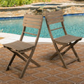 Positano Foldable Chair Grey Acacia Wood