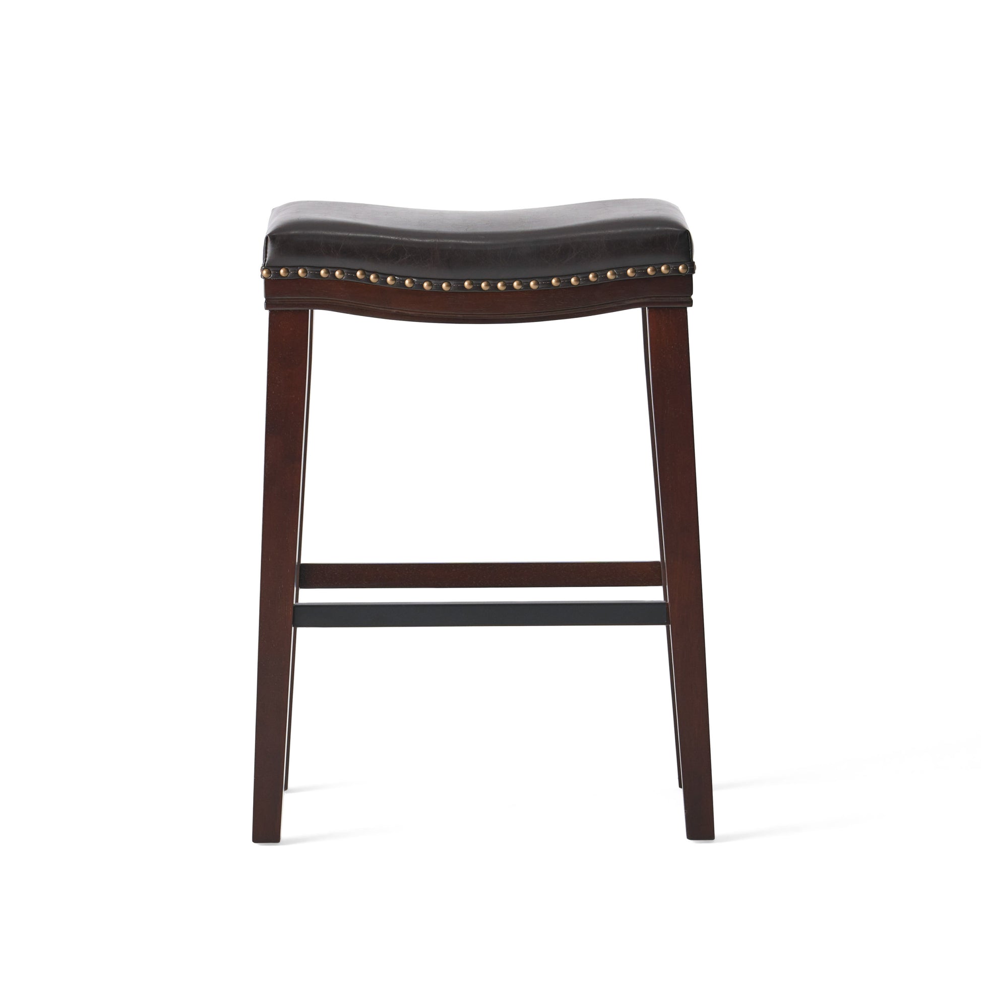 Saddle Stool Brown Leather