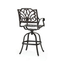 Cast Aluminium Swivel Bar Stool Copper Aluminium