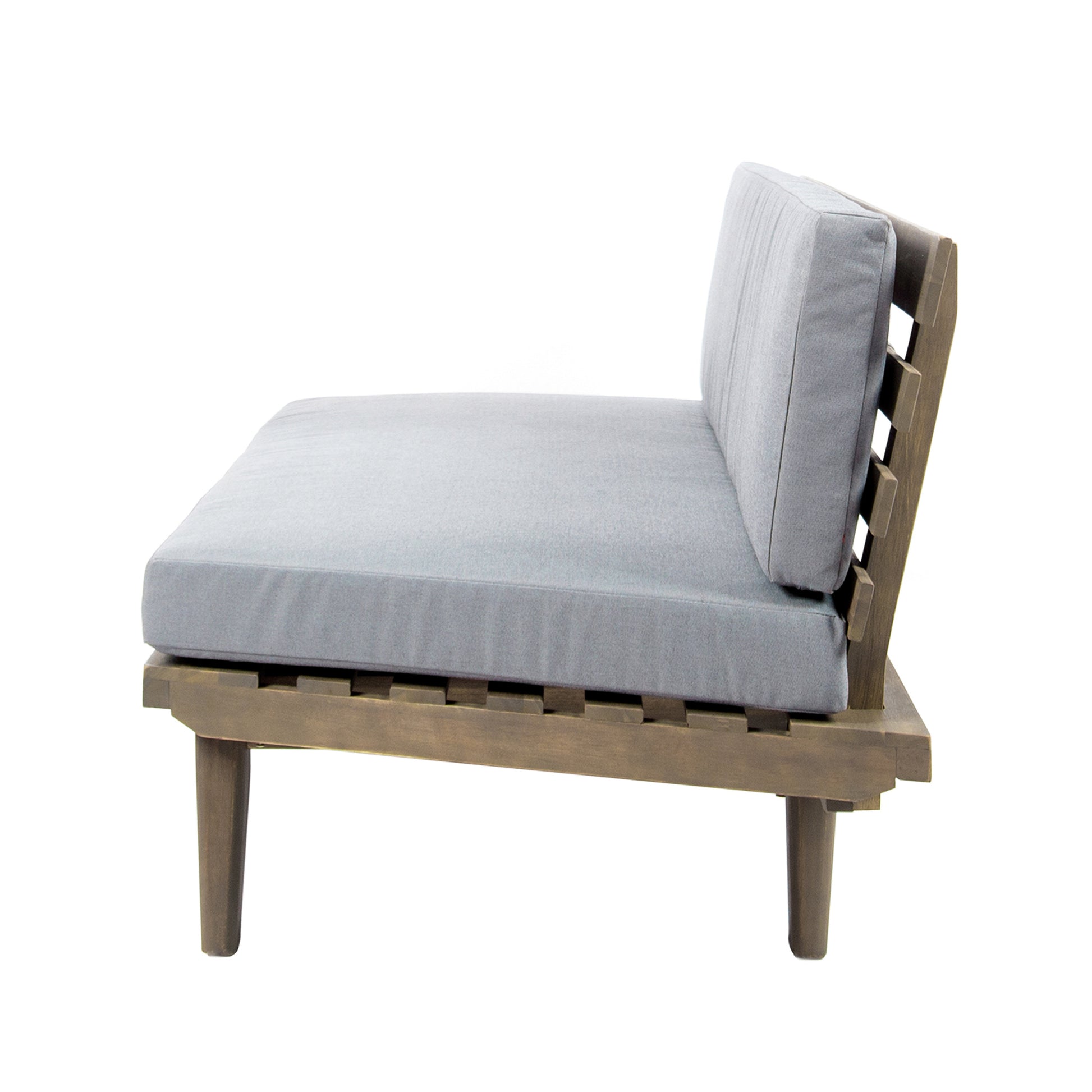 Hillcrest 2 Seater Sofa Left Side Gray Acacia Wood