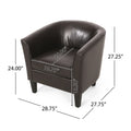 Club Chair Brown Pu