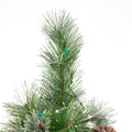 7' Cashmere And Snow Bristle Mixed Tree With 75Pine Cones And 900 Led Lights Ul,1233Tips,Dia.:59 Green Pvc