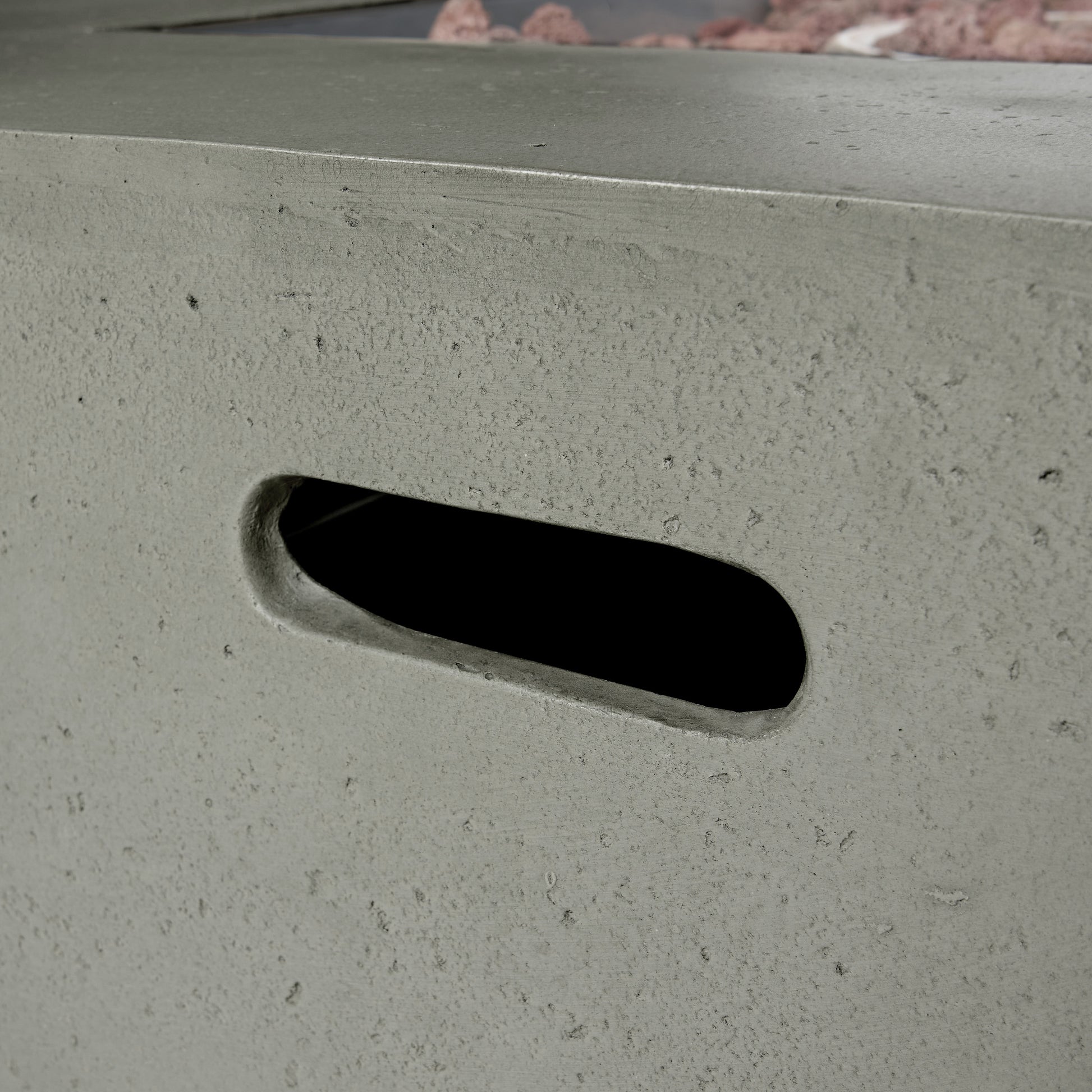 50 000 Btu Square Mgo Fire Table Tank Outside Light Grey Magnesium Oxide